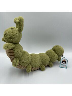 Jellycat Christopher Caterpillar Tags Plush Stuffed Animal Toy Tags Excellent!